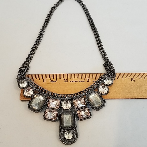 Big Rhinestone Chain Necklace - Picture 7 of 8